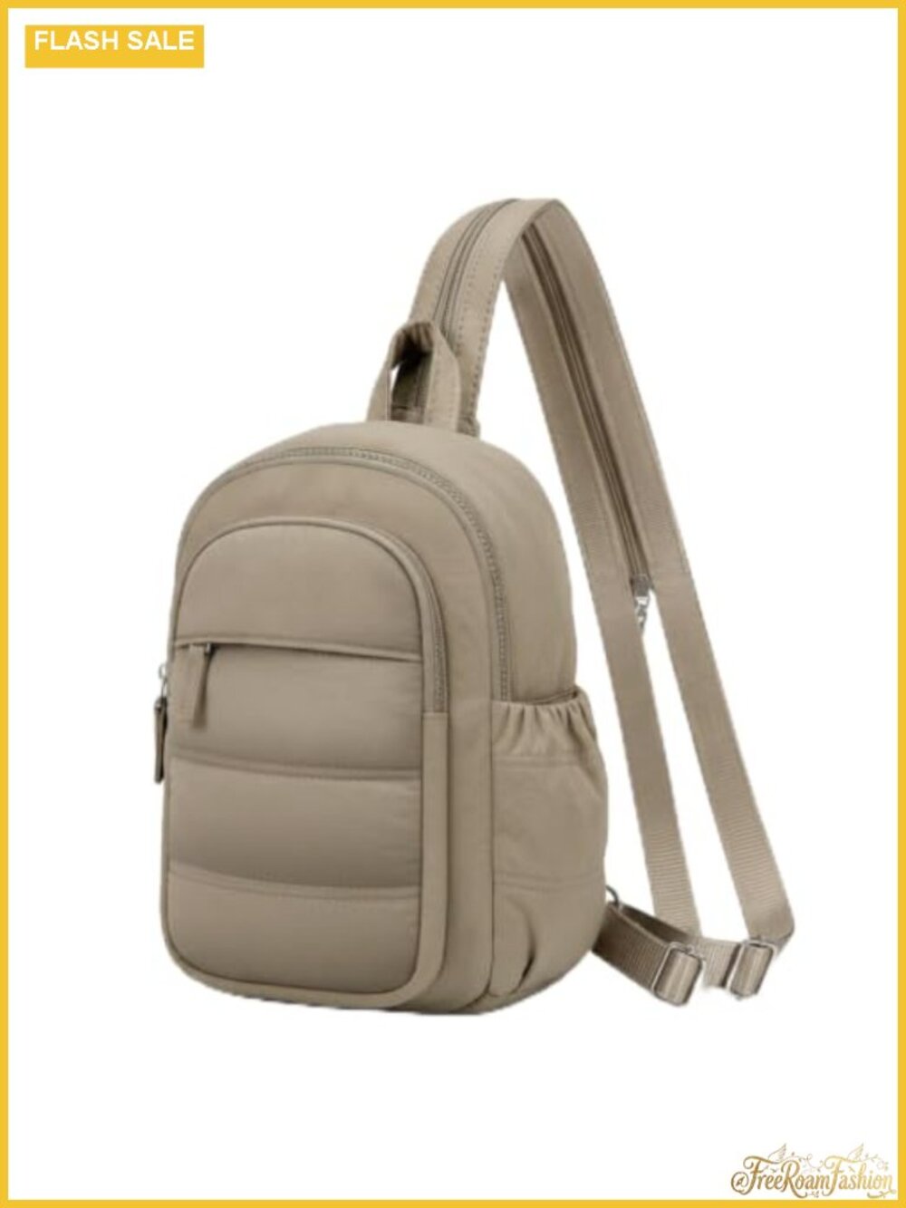 Puffer Sling Bag for Women - Convertible Mini Backpack, RFID Blocking, Nylon